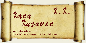 Kaća Kuzović vizit kartica